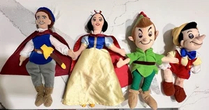 Retired Snow White Prince Charming Peter Pan Pinocchio Disney Store Plush VGUC - Picture 1 of 16