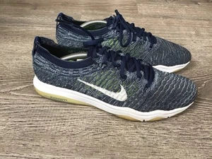 Nike Womens Air Zoom Fearless Flyknit Size 7.5 Training Shoes Blue 850426-402 - Picture 1 of 12