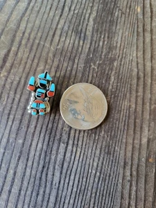 Unsigned Native American Zuni Sterling Silver Kachina Dancer Pin/Pendant 2.4g - Picture 1 of 6