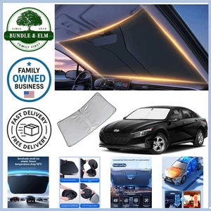 Sun Shade for Hyundai Elantra Front Windshield UV Blocker Cover Protect - Foto 1 di 8