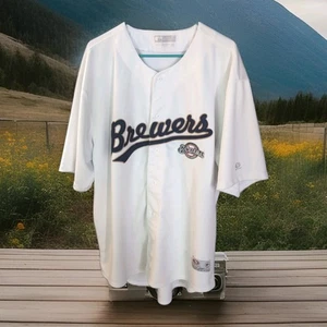 Milwaukee Brewers Dynasty besticktes graues Baseball-Trikot MLB Extra Large für Herren - Bild 1 von 10