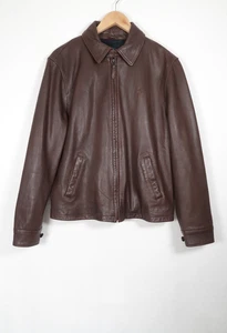 Chaqueta Bomber Polo Ralph Lauren Piel de Cordero Cuero Harrington Talla Pequeña - Imagen 1 de 16