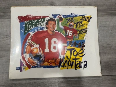 Retrato de Joe Montana 4 Super Bowl por Brian FujiMori presentado Mervyn's 1995 Foto 1 de 4