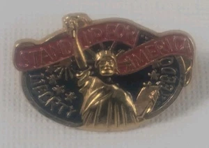 Freiheitsstatue goldfarbene Anstecknadel Stand Up For America Liberty Freedom - Bild 1 von 4