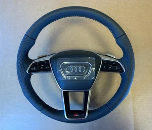 Audi A6 A7 A8 Q8 4K 4N 4M GENUINE S-line Steering Wheel with Paddles 4K0419091F - Picture 1 of 11