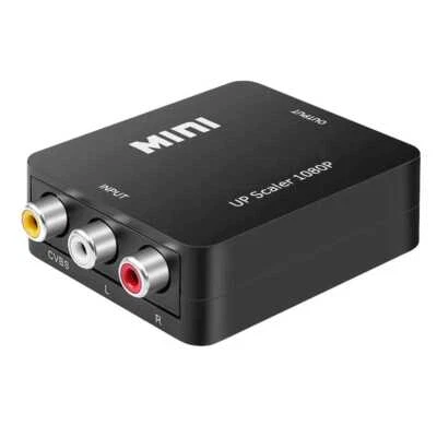 Adattatore Interfaccia AV a HDMI Audio Video Composito RCA 1080p Nero per DVD TV