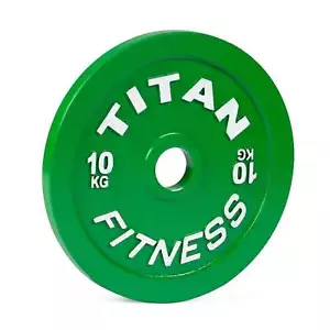 Titan Fitness 10 KG Olympic Calibrated Steel Powerlifting Plate, Individual - Picture 1 of 6