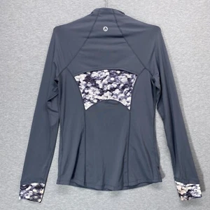 Marmot Top Womens Medium Gray Half Zip Pullover Base Layer Active Running - Picture 1 of 11