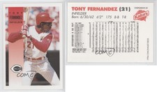 1994 Kahn's Cincinnati Reds Tony Fernandez #21