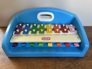 Little Tikes Vintage Tap A Tune Xylophone Keyboard Piano Musical Blue 1985 15.5” - Picture 1 of 14