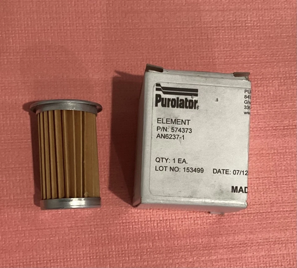 NUEVO ELEMENTO FILTRO FLUIDO por PUROLATOR p/n AN6237-1 Avión Foto 1 de 1