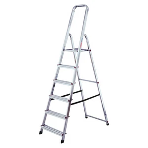 Krause Corda Alu Trittleiter Stehleiter 6 Stufen Klappleiter Leiter ArbH. 3,20 m - Bild 1 von 3