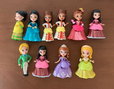 Disney Princess Sofia the First & Friends Folding 3" Figures Dolls LOT Of 10 Cover