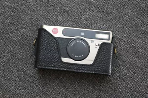 Funda de cuero real con media cámara para Leica Minilux Minilux zoom negra - Imagen 1 de 5