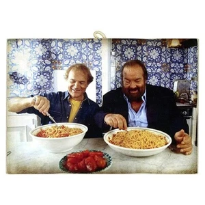 KUSTOM ART Quadretto Stile Vintage Bud Spencer e Terence Hill. 18 x 25 cm. - Imagen 1 de 2