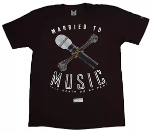 Men's ImKing Married to Music T-Shirt Black with Graphic Brand New - Picture 1 of 2