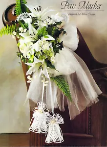 BEAUTIFUL Bridal Bell & Dove Pew Markers/Decor/Crochet Pattern - Picture 1 of 1