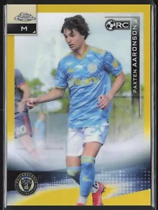2021 Topps Chrome MLS #72 Paxten Aaronson Gold Refractor 39/50 Rookie RC SP - Picture 1 of 2