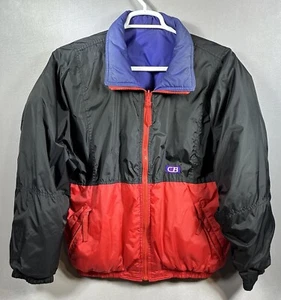 Vintage CB Sports Down Coat Full-Zip Ski/Snow Board Jacket Mens 2XL REVERSIBLE - Picture 1 of 12