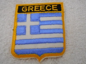GREECE  COUNTRY FLAG NEW NAME PATCH TAG - Picture 1 of 1