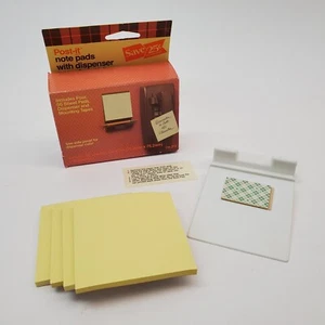 NEW Vintage Post-it Note Pads with Dispenser 1980s "Save 25¢!" - Picture 1 of 9