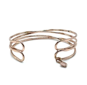 Vera Bradley Cuff Crossings Minimalist  Bracelet Rose Gold Crystal Dangle - Picture 1 of 8