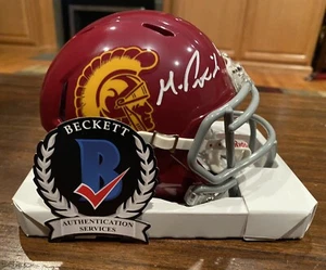Michael Pittman Autographed USC Trojan Speed Mini Helmet Witness Beckett - Picture 1 of 11
