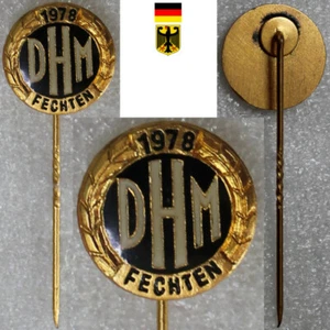 FECHTEN MEISTERNADEL GOLD CHAMPION * DHM DEUTSCHER HOCHSCHUL MEISTER 1978 - Picture 1 of 1