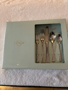 LENOX Portola 18/10 Stainless Steel Flatware 65 Pc. Set Service for 12. NEW - Picture 1 of 3