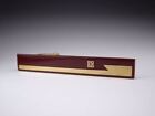 Givenchy Z Design Logo Men's Tie Clasp Clip Bar Pin Wine red × Gold plate plated