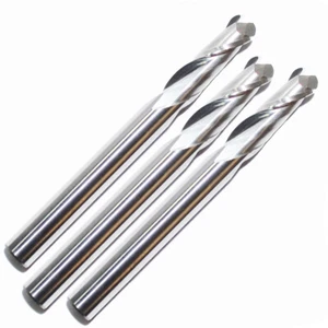 3 fraises 2 dents hémisphériques(PVC,Acrylique,MDF,Plastique,ABS,bois) 4*4*12 mm - Imagen 1 de 1