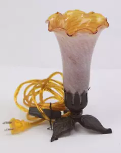 Flower Cherub Lily Desk Lamp Lamp Tested With Bulb - Picture 1 of 2