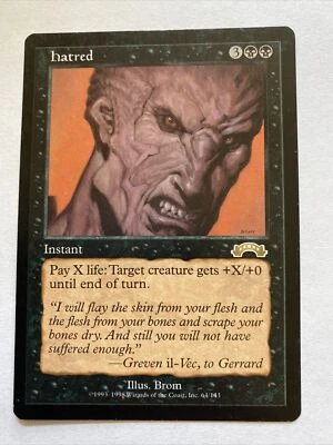 Hatred x1 MTG Exodus Magic the Gathering LP-MP - Image 1 of 4