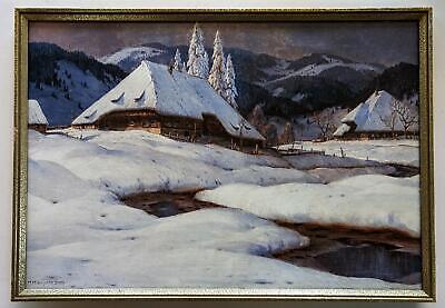 Karl Hauptmann : Schwarzwaldhof Im Schnee - Um 1930/40 - Todtnau  • 120€