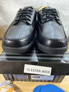 Dr. Comfort 8710 ‘STALLION’ Black Leather Diabetic Shoes Size 15 X Wide (6065) - Picture 1 of 11