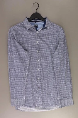 ✅ Olymp camicetta per uomo taglia 54, XL disegno geometrico blu di cotone ✅ - Immagine 1 di 4