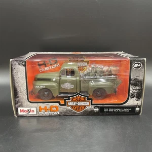Harley-Davidson 1948 Ford F-1 Pickup Truck mit 1942 WLA Flathead 1:24 Modell NEU - Bild 1 von 14