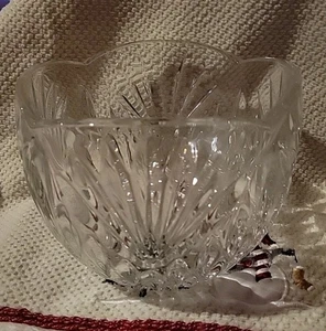 Princess House #950, Highlights Pattern, 24% Lead Crystal Rose Bowl -Germany NIB - Picture 1 of 8