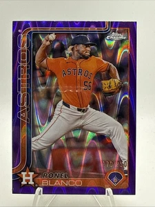 2025 Topps Chrome Ronel Blanco Purple Refractor /250 # 292 Houston Astros - Picture 1 of 2