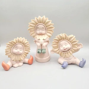 Keramik Biskuit Sonnenblume Babys Trio - Bild 1 von 8