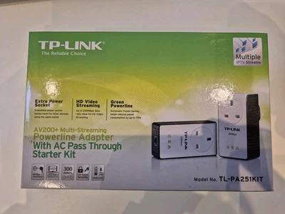 TP-Link AV200+ Power Line Adapters With Pass Through (Pair) - Image 1 of 2