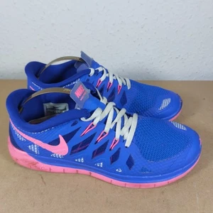 Nike Herren Free Run 5.0 Sneaker Schuhe Sneaker Blau Rosa Gr. UK 5,5 Gebraucht  - Bild 1 von 12