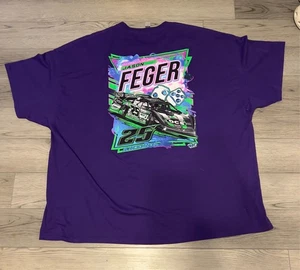 Jason Feger Double Sided Racing Purple T-Shirt SIze 5XL Gildan - Picture 1 of 4