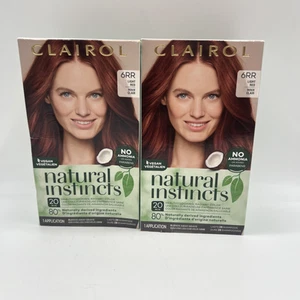 Clairol Natural Instincts Semi-Permanent Hair Color, 6RR Light Red 2 Pack - Picture 1 of 5
