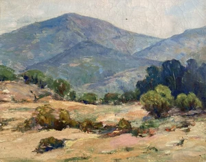 Antique Original Oil Painting Old Impressionist Southwestern Landscape Signed - Picture 1 of 15