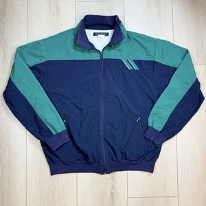 Vintage Brooks Brothers Colorblock Windbreaker Jacket Men’s L Navy Green USA - Picture 1 of 8