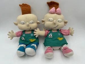 VTG Nickelodeon Rugrats Phil & Lil Twin Plush Dolls 12" 1997 Viacom Mattel Toy - Picture 1 of 17