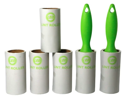 6 Pack Lint Roller For Laundry Clothes Fuzz Pet Hair Garment 360 Sheets