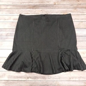 Falda Lane Bryant Talla 20 Ponte Negra a Rayas Volantes - Imagen 1 de 6