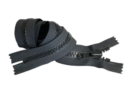 Cremalleras cerradas de plástico moldeado grande YKK #10 color negro de alta resistencia 6" - 36"  Foto 1 de 3